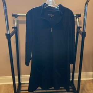 Quarter Zip Ponte Knit Tunic